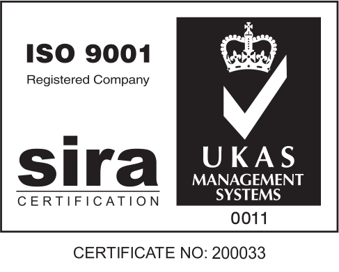 ISO9001 Logo schwarz auf weiß